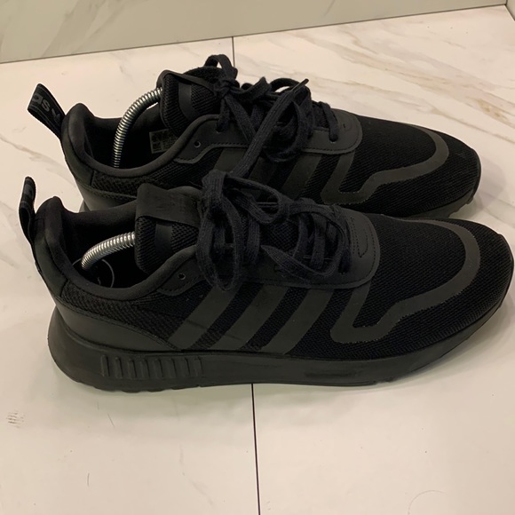 Adidas Originals Multix J FX6231 Triple Black Running Shoes Men's 10 1/2 - Picture 2 of 8